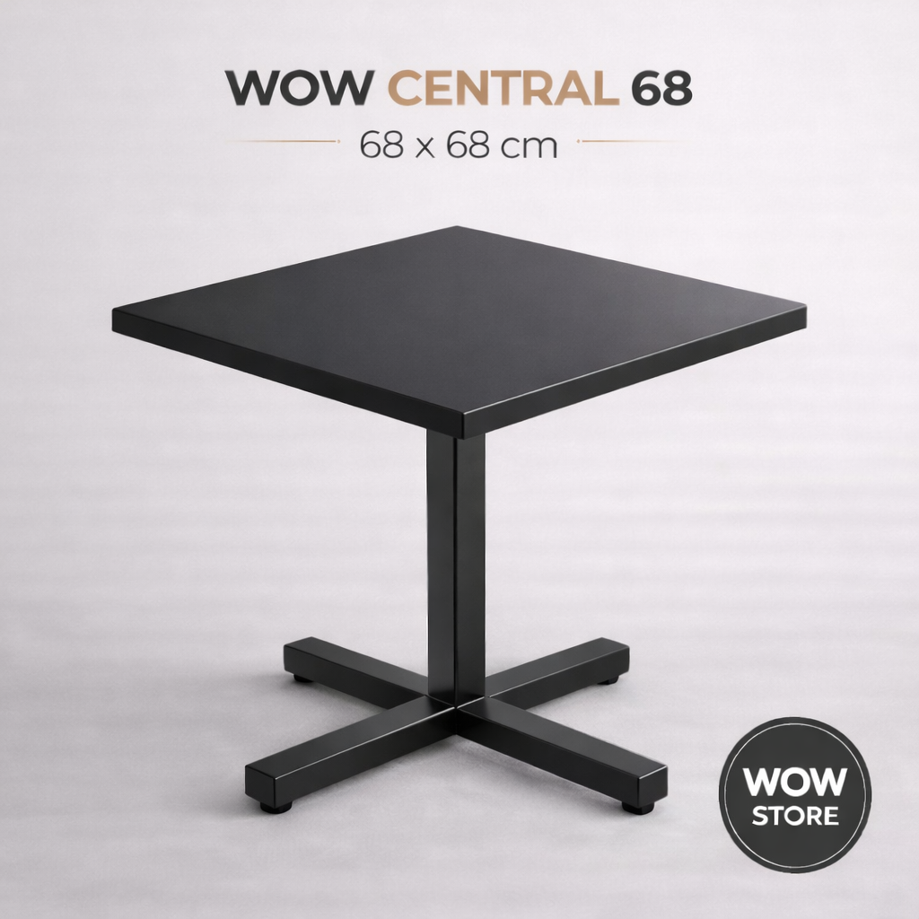 Table café restaurant 68x68 – WOW CENTRAL – Noir