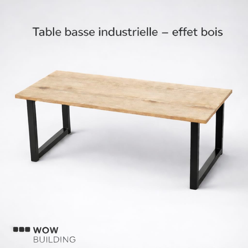 🪑 Table Basse Industrielle – WOW BUILDING