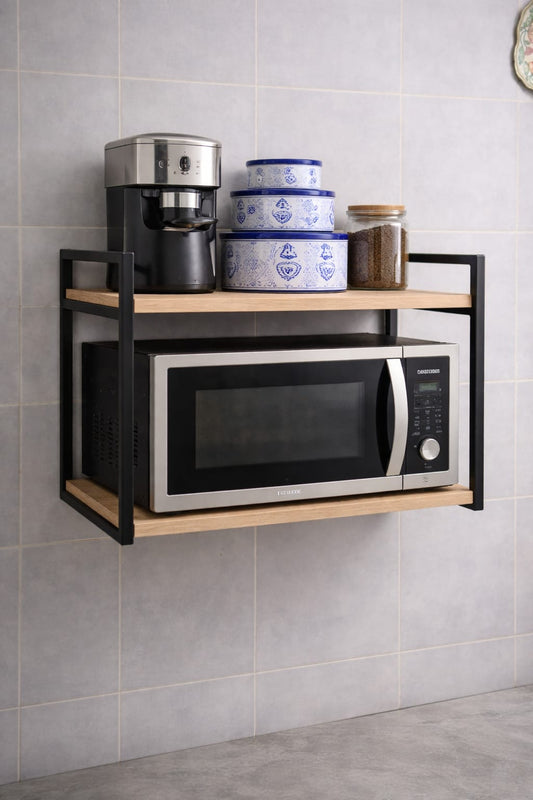 💥 Station Cuisine Compacte – Support Micro-Ondes & Machine à Café | WOW Home