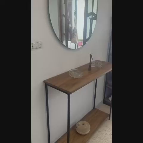 Console Industrielle – Bois & Métal (100 cm)