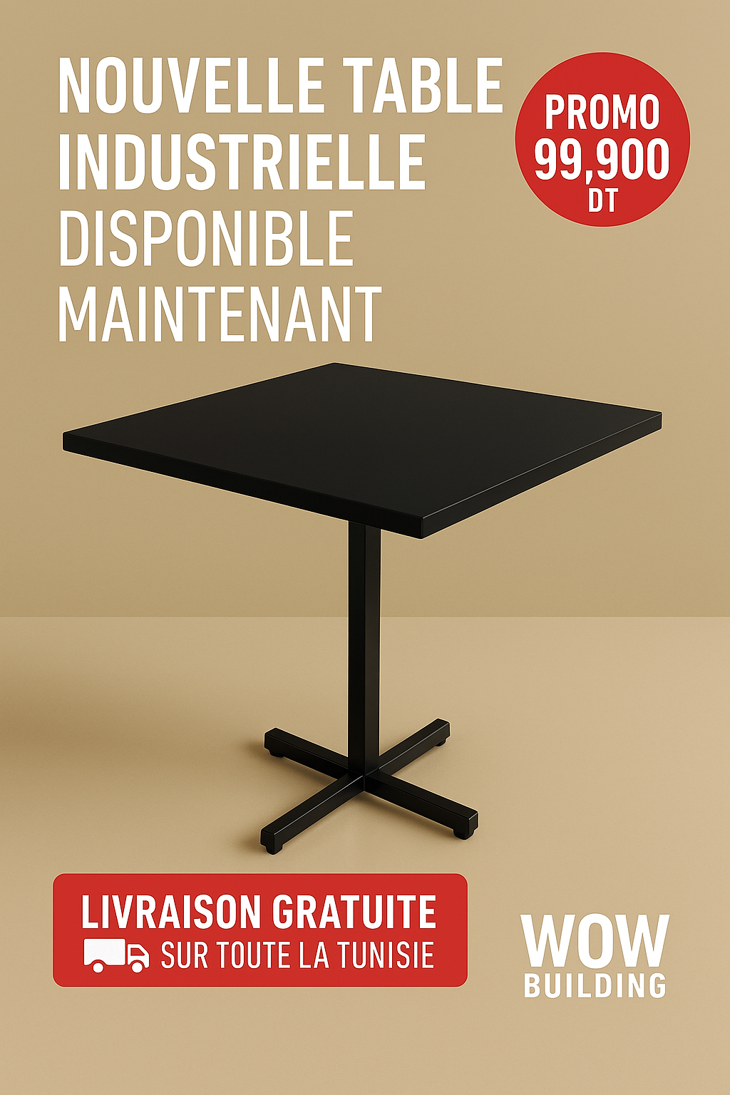 Table MDF industriel
